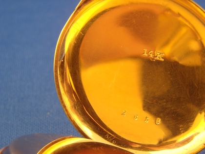 LONGINES POCKET WATCH IN A 14K SOLID GOLD HUNTING CASE